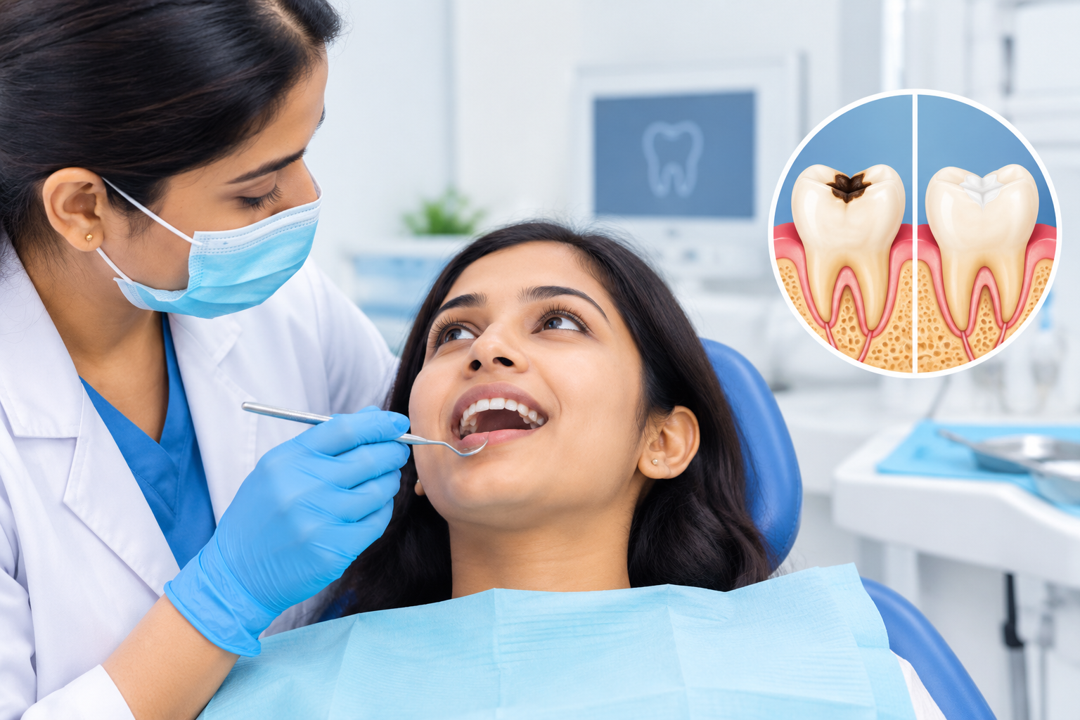Dental filling treatment for tooth decay